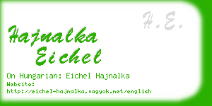 hajnalka eichel business card